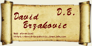 David Brzaković vizit kartica